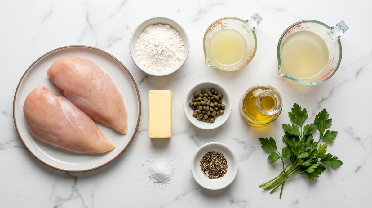 Piccata de pollo con limón y alcaparras. Receta fácil, rápida y con sabor italiano en tu mesa