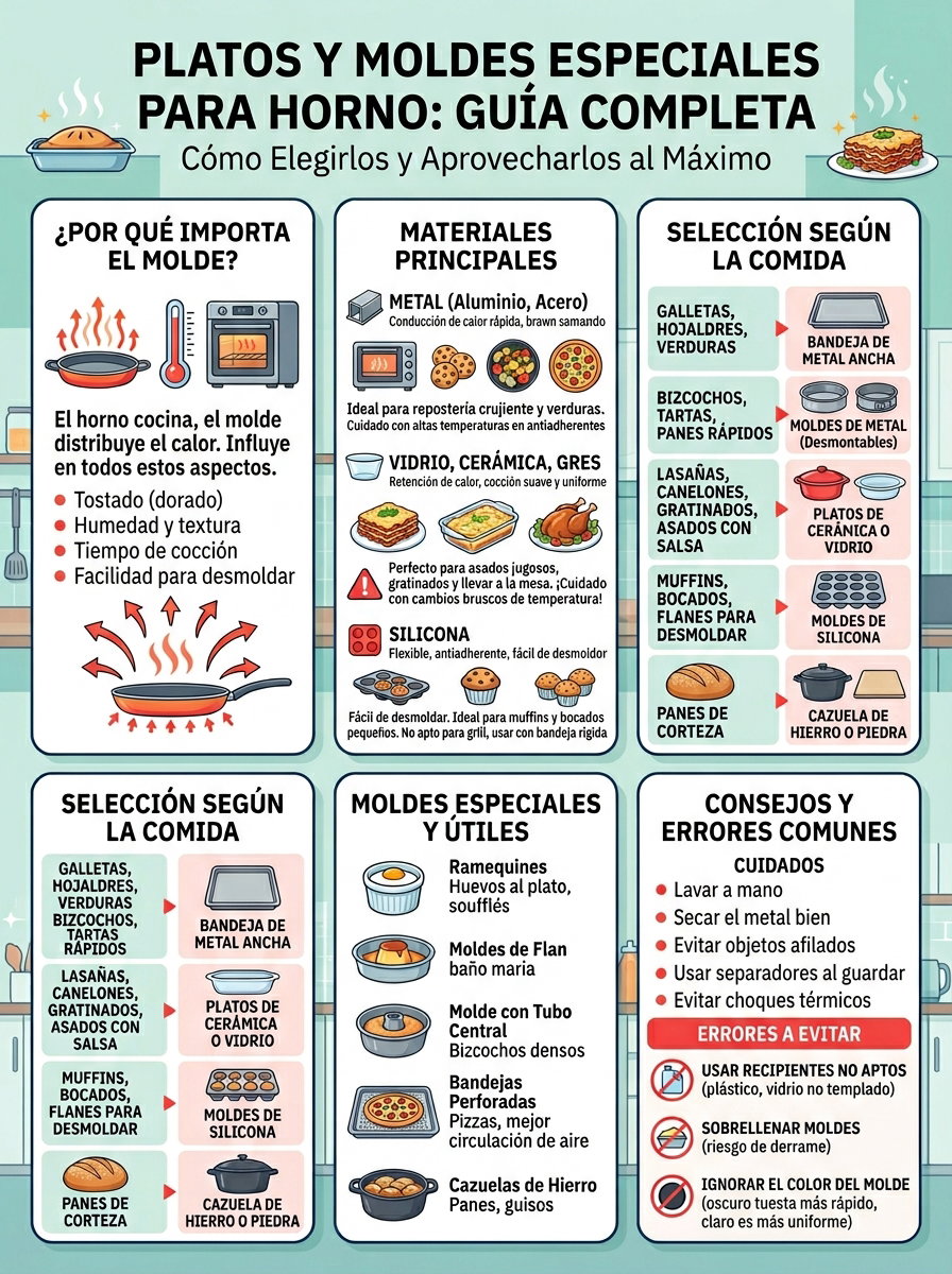 Recipientes y moldes especiales para horno: cómo elegirlos y sacar más partido a este electrodoméstico