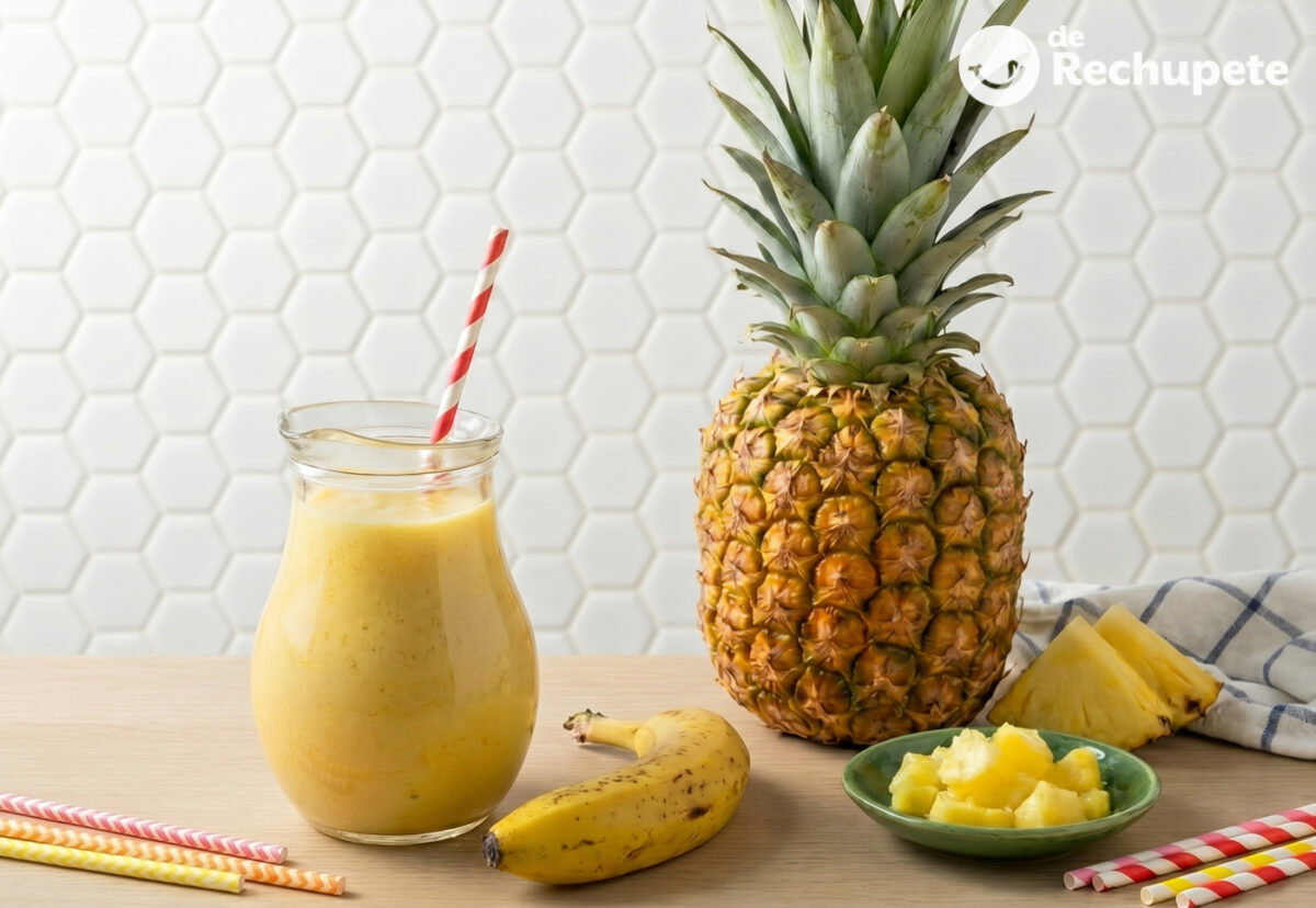 Smoothie de piña casero. Receta refrescante, fácil y llena de sabor