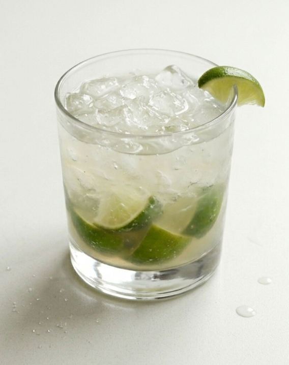 Caipiríssima casera con ron, lima y hielo, el cóctel corto que se bebe demasiado fácil