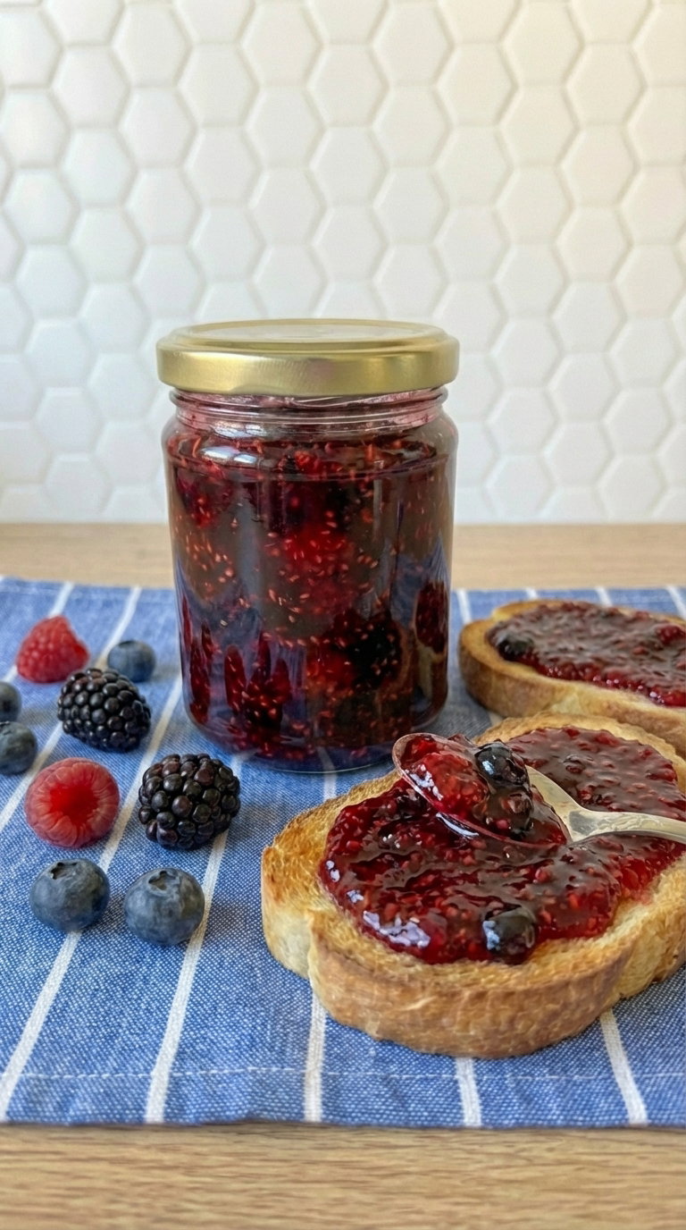 Mermelada de frutas del bosque casera. Receta fácil, aromática y perfecta para todo