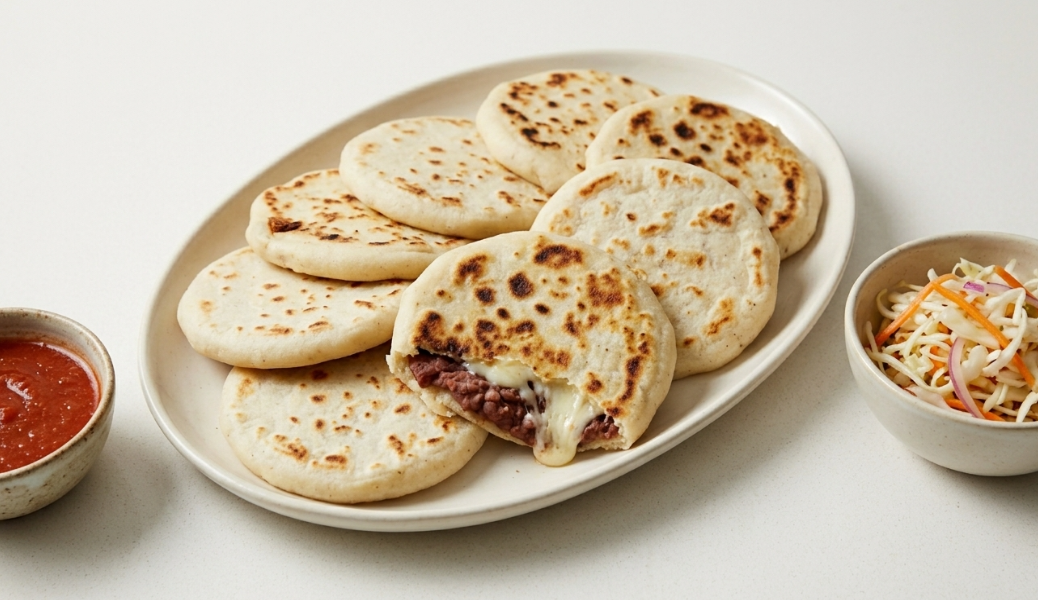 Pupusas salvadoreñas de frijol con queso, puro vicio del bueno
