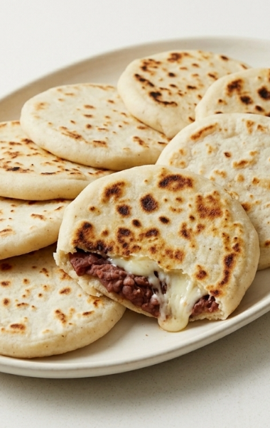 Pupusas salvadoreñas de frijol con queso, puro vicio del bueno