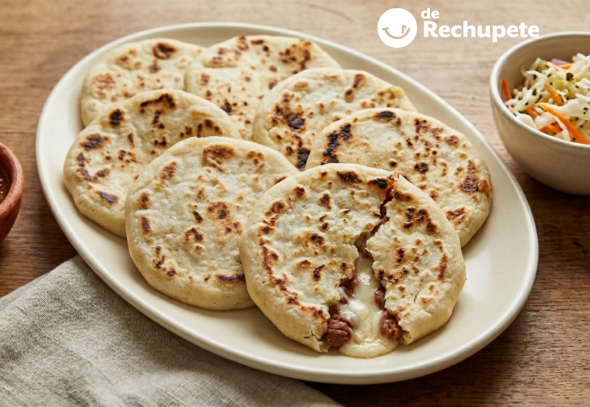 Pupusas salvadoreñas de frijol con queso, puro vicio del bueno