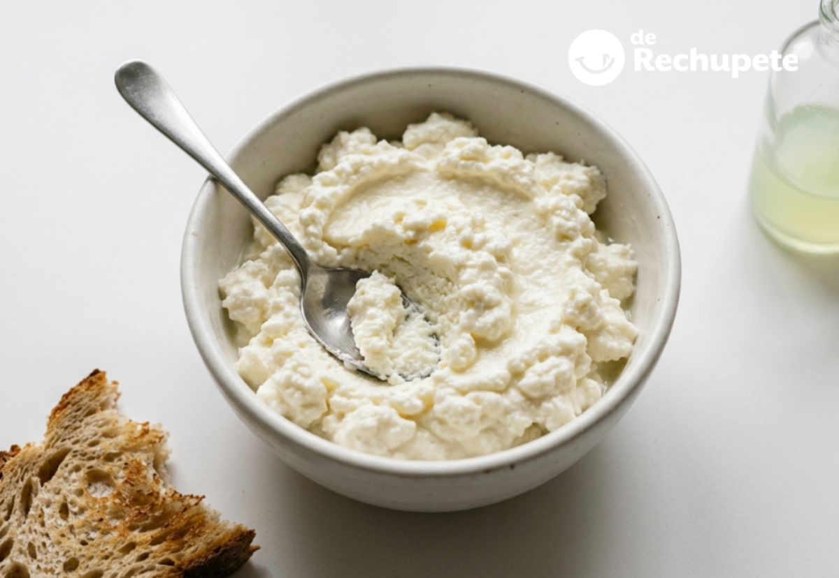 Ricotta casera, cremosa y lista en media hora