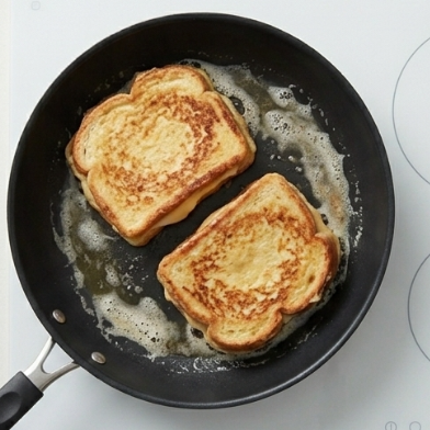 Sándwich Monte Cristo, crujiente por fuera y con queso fundente por dentro
