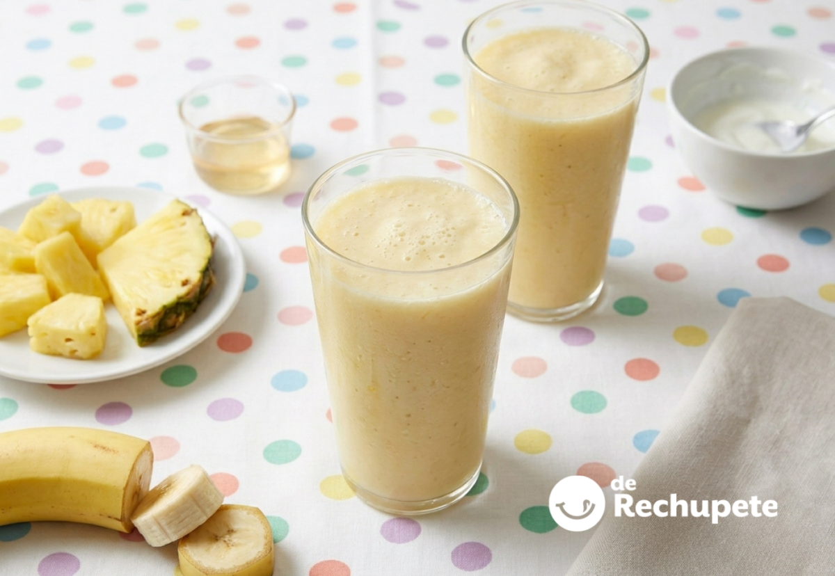 Smoothie de piña casero. Receta refrescante, fácil y llena de sabor