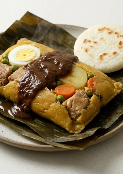 Tamal valluno, un tamal colombiano con más mordida y un guiso que manda