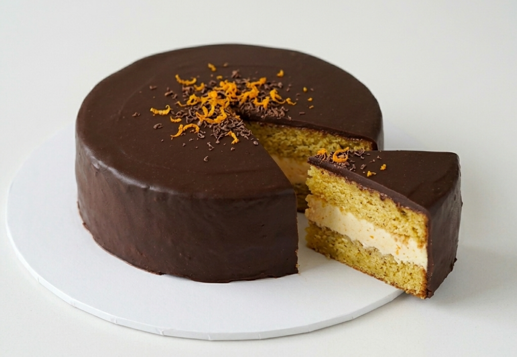 Tarta de plátano, chocolate y naranja paso a paso