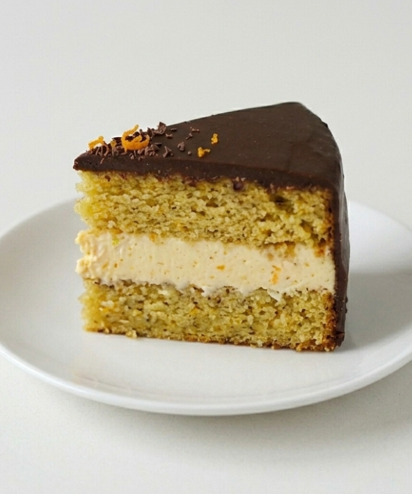 Tarta de plátano, chocolate y naranja paso a paso