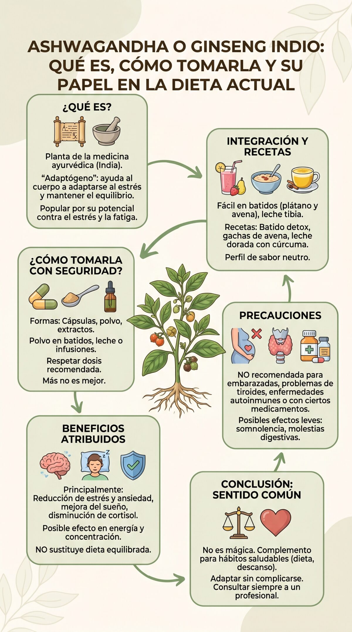 Ashwagandha o ginseng indio: qué es, cómo tomarla y qué papel tiene en la alimentación actual