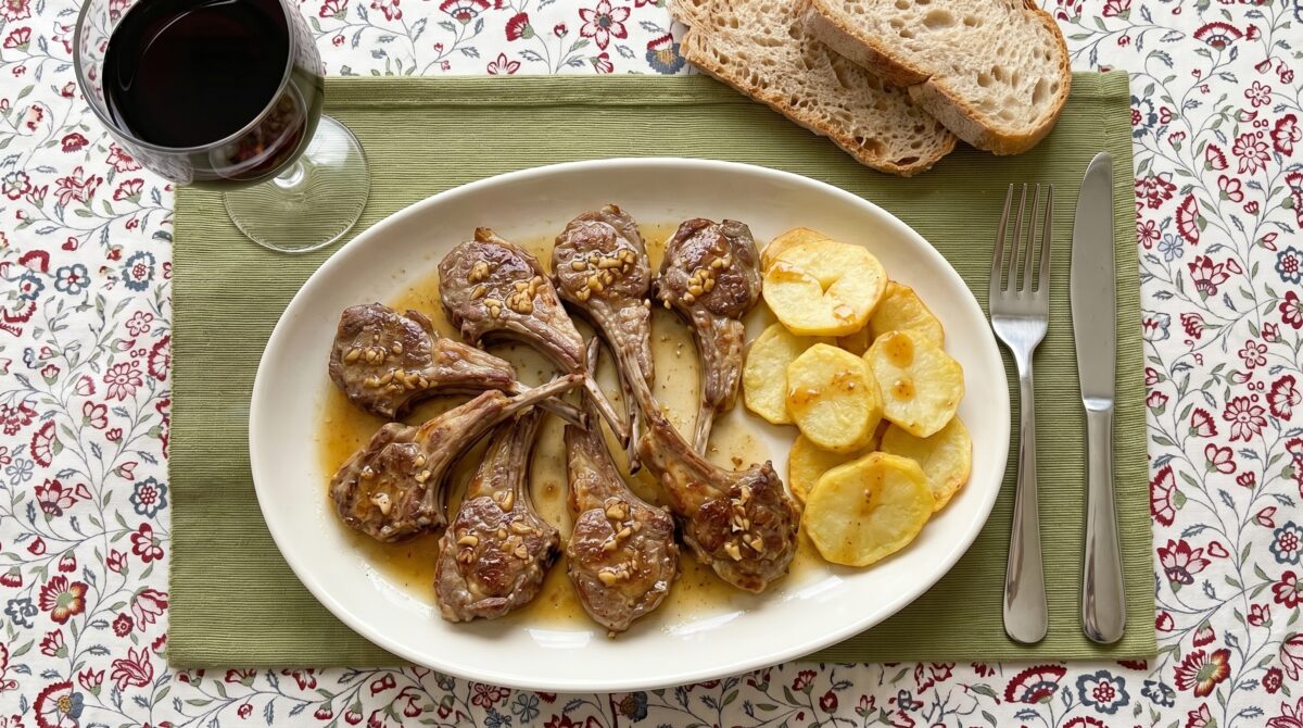 Chuletillas de cordero al ajo cabañil, sabor murciano con ajo y vinagre
