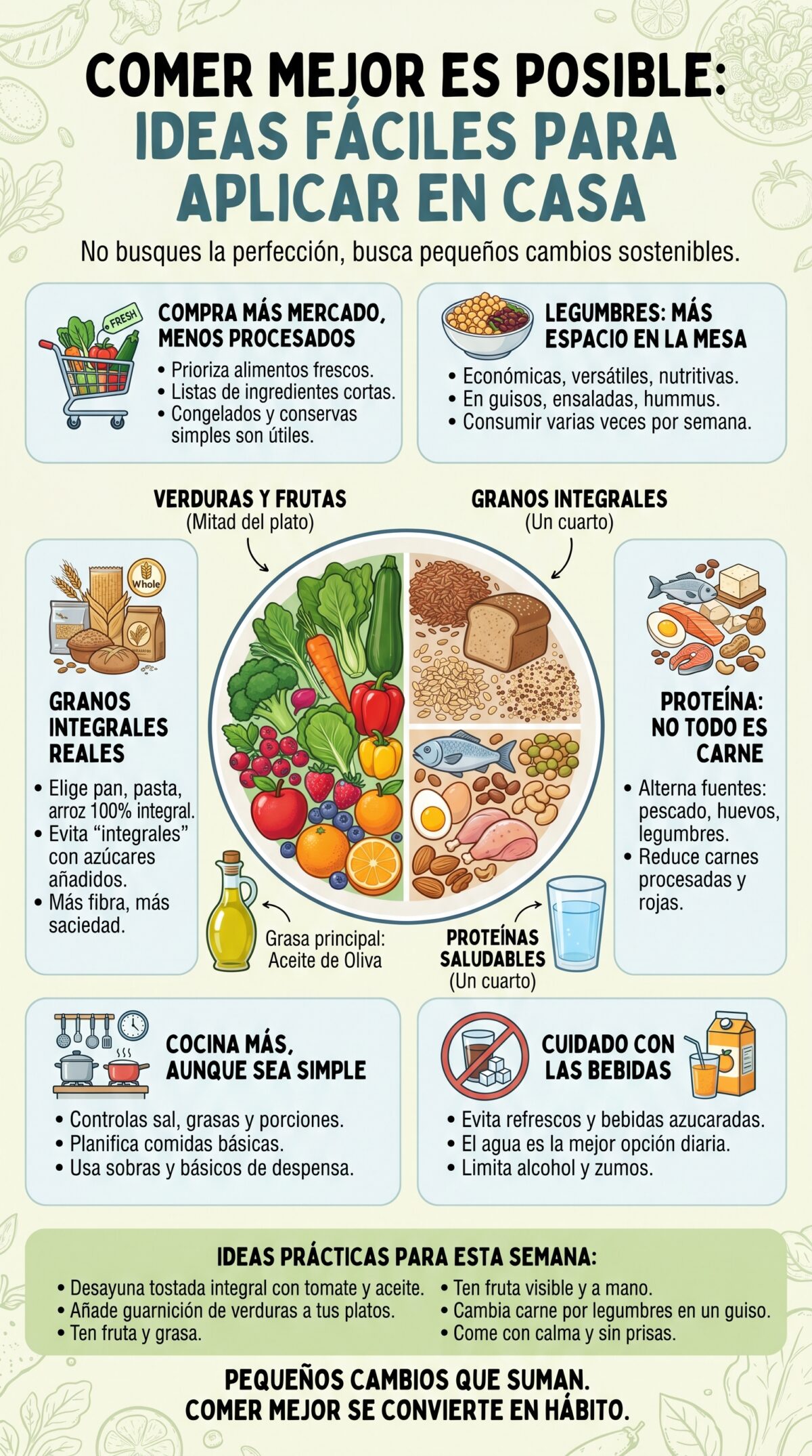 Comer mejor es posible con estas ideas fáciles para aplicar en casa