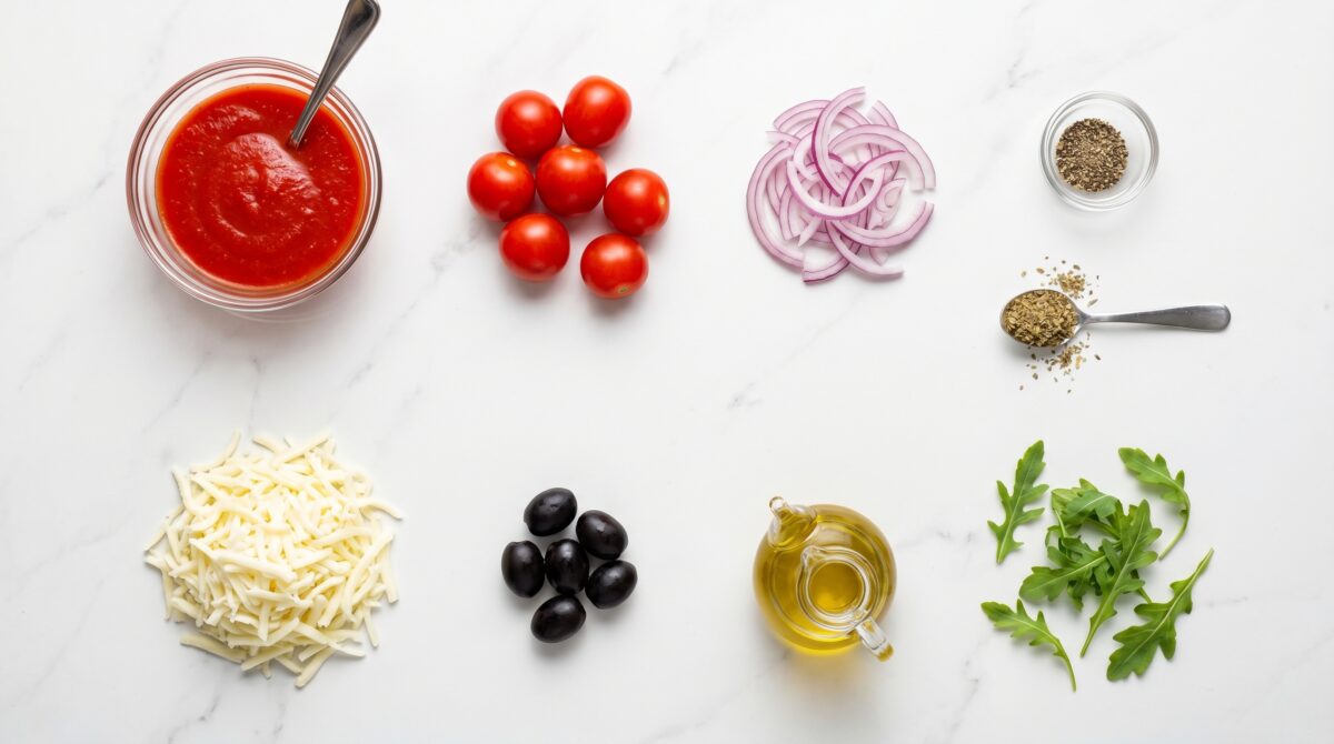 Pizza primavera italiana casera. Receta fácil con masa crujiente, verduras y mozzarella