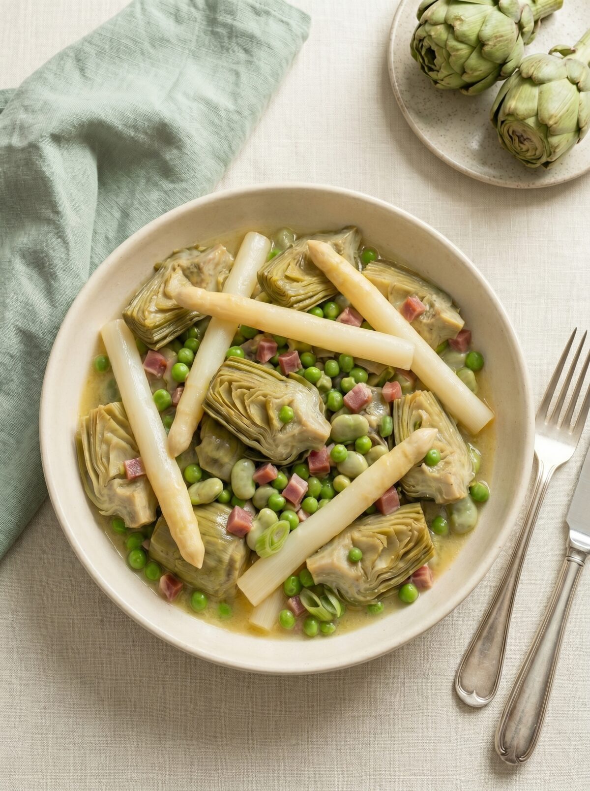 Menestra de verduras a la navarra, una receta de primavera con mucha huerta