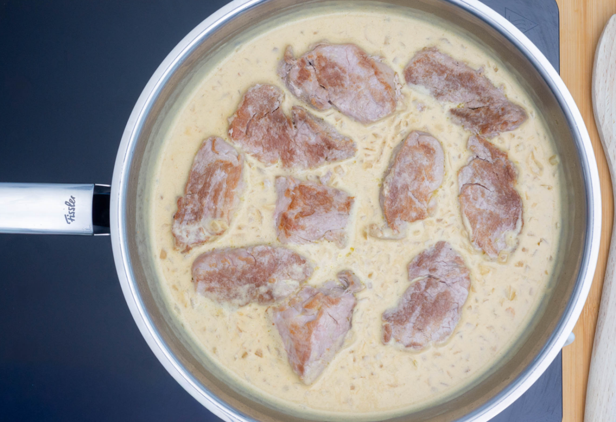 Solomillo de cerdo a la mostaza. Receta fácil para 2 personas