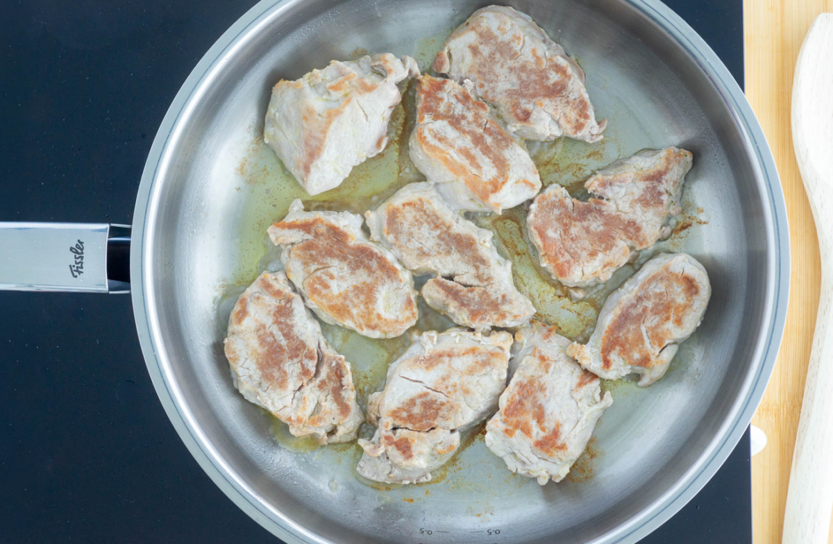 Solomillo de cerdo a la mostaza. Receta fácil para 2 personas