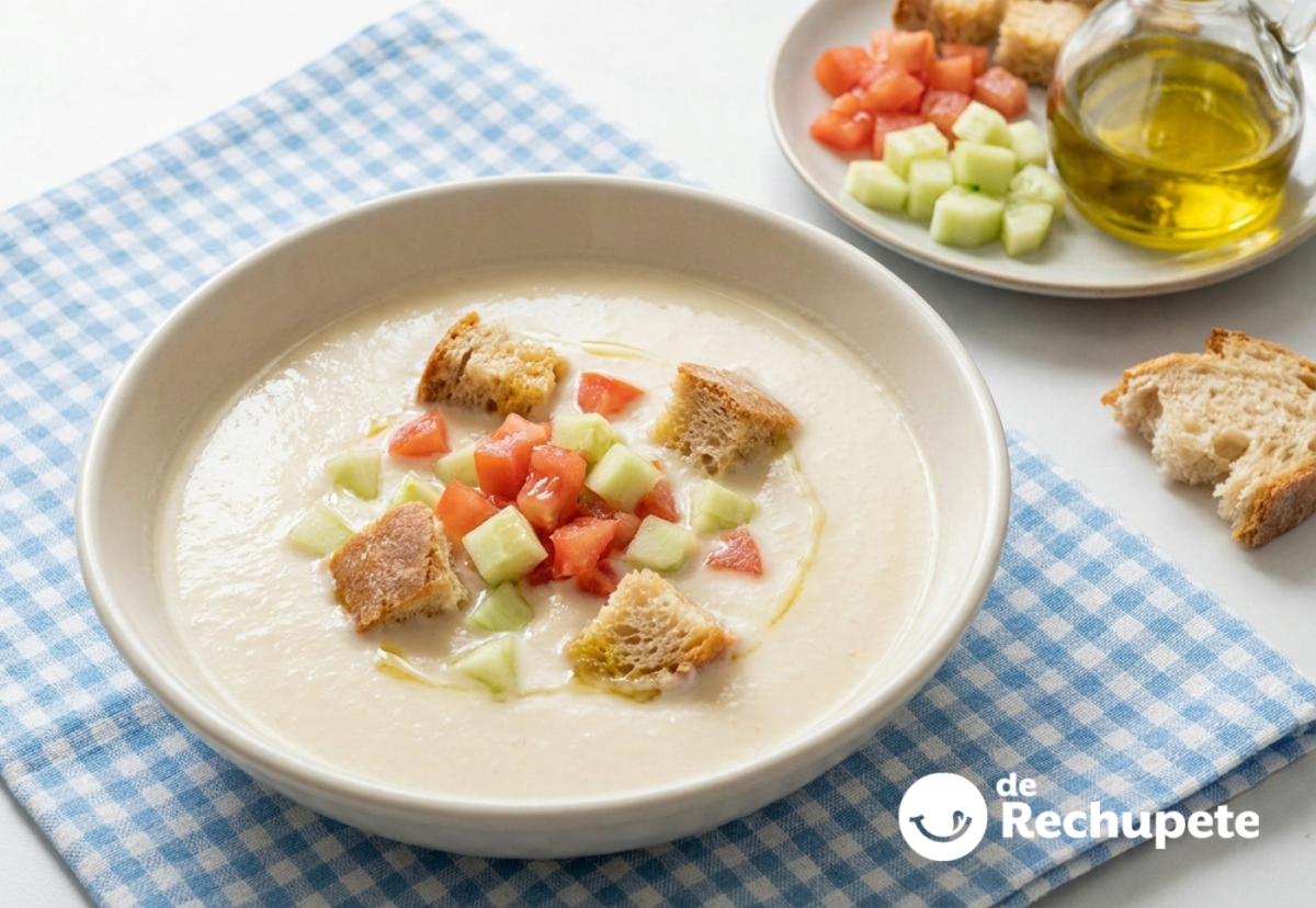 Ajoblanco extremeño, la sopa fría de pan y ajo que se sirve bien fresquita