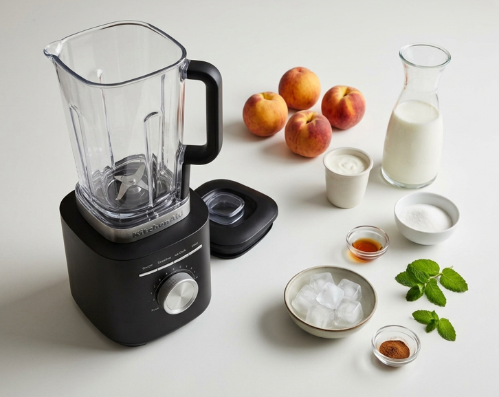 Batido de melocotón casero. Receta fácil, cremosa y refrescante
