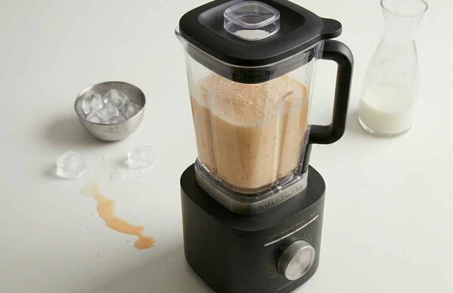 Batido de melocotón casero. Receta fácil, cremosa y refrescante