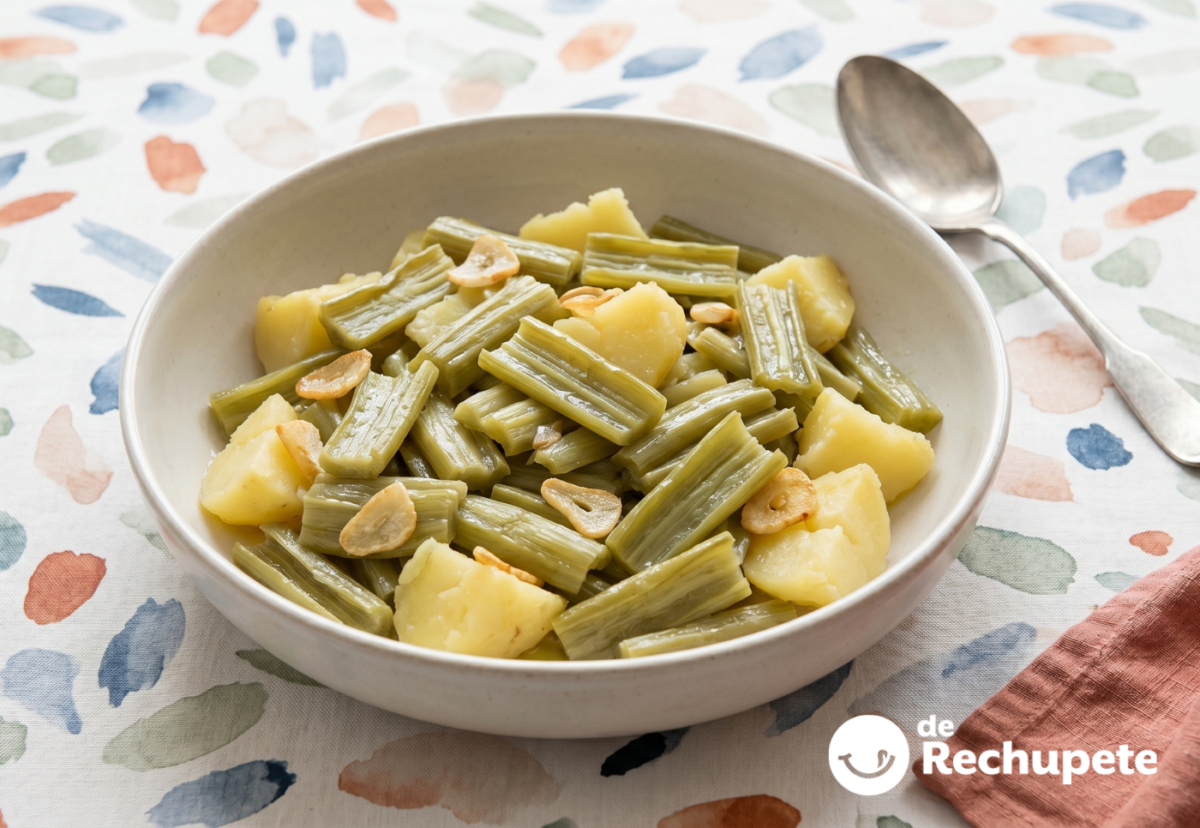 Borraja con patatas, la receta navarra más sencilla y de temporada