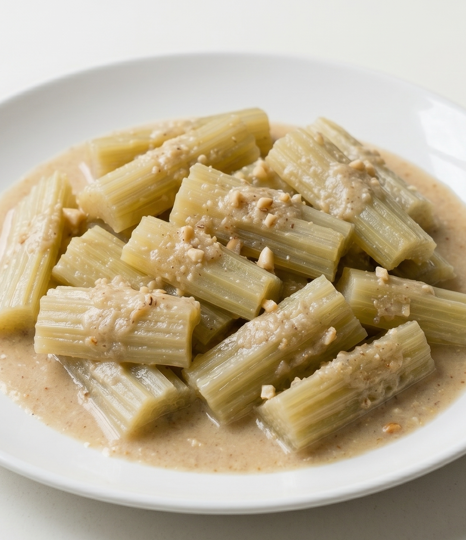 Cardo a la navarra con salsa de almendras, una receta sencilla de invierno