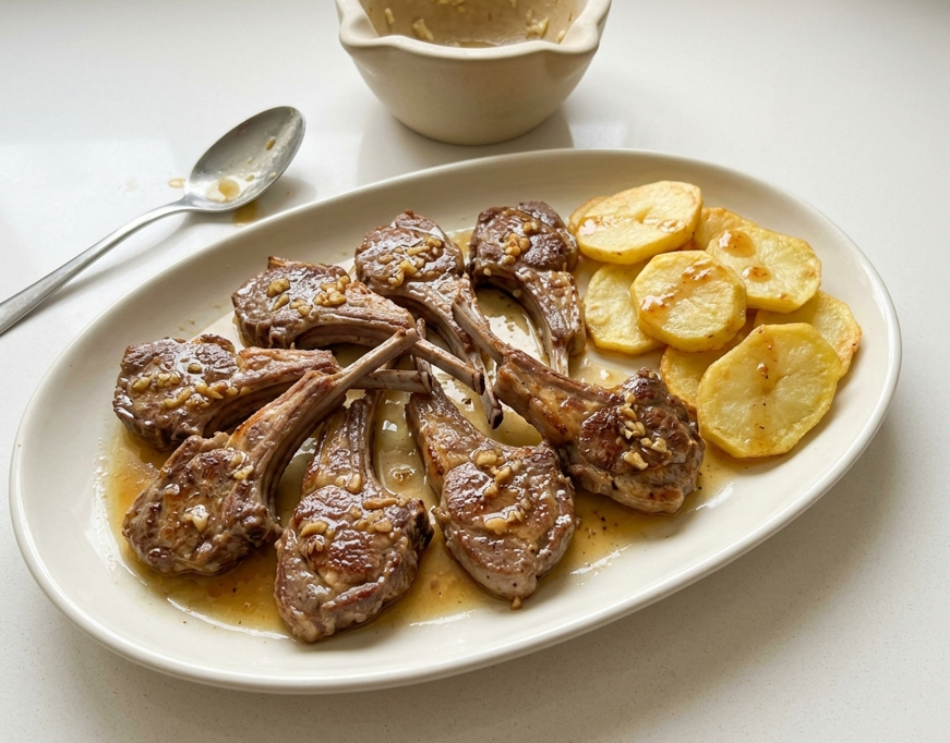 Chuletillas de cordero al ajo cabañil, sabor murciano con ajo y vinagre