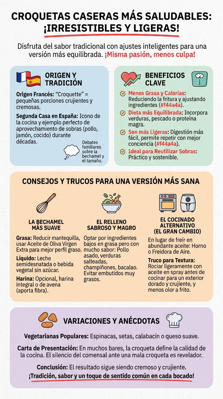Cómo preparar croquetas más saludables sin renunciar al sabor