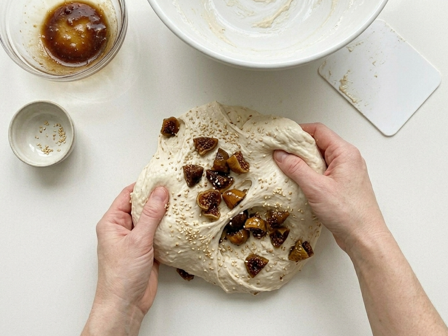 Garrotes de San Isidro, el pan madrileño de masa madre, higos y ajonjolí