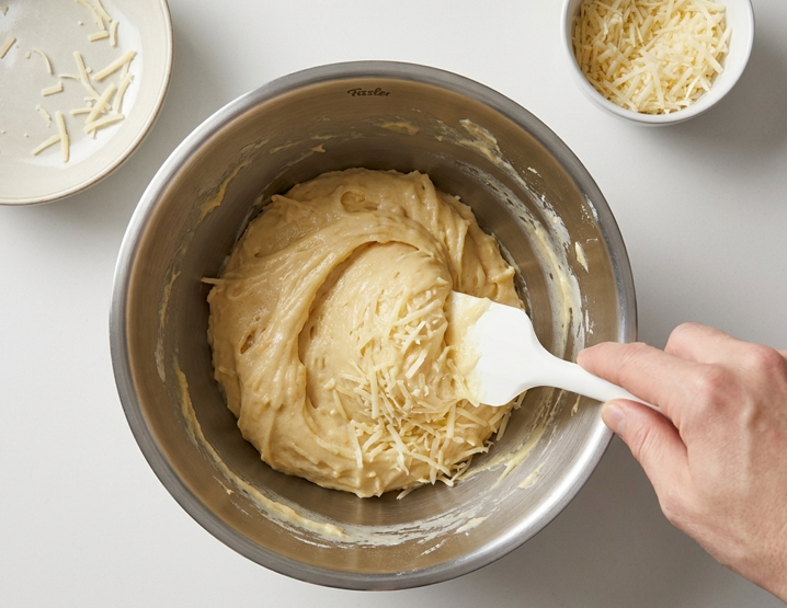 Gougères de queso. Bocaditos franceses de pasta choux para el aperitivo