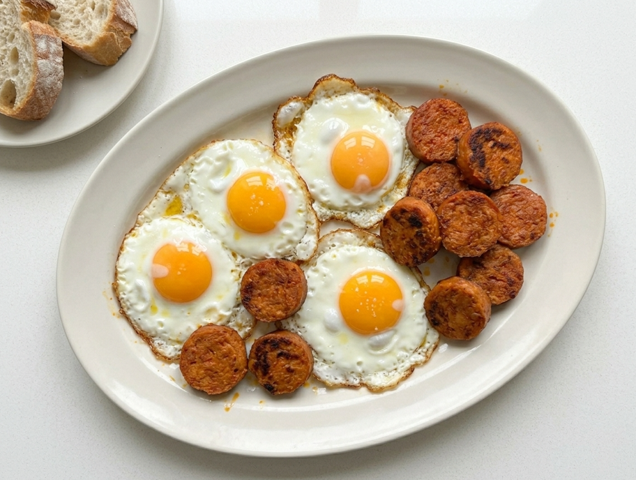 Huevos fritos con farinato, un plato sencillo con sabor a Salamanca