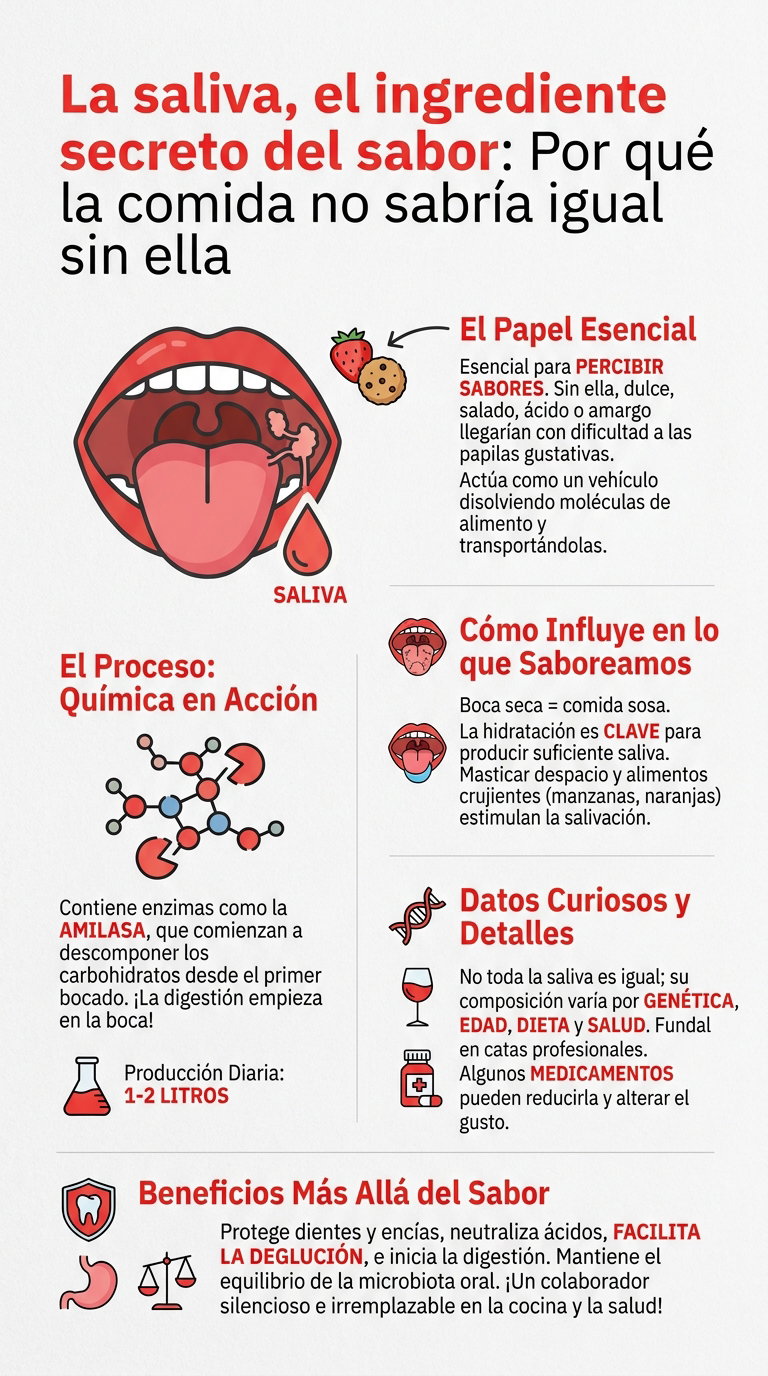 Tu saliva, el ingrediente secreto del sabor: por qué sin ella la comida no sabría igual
