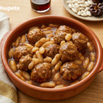 Judías de la granja con albóndigas de rabo de toro