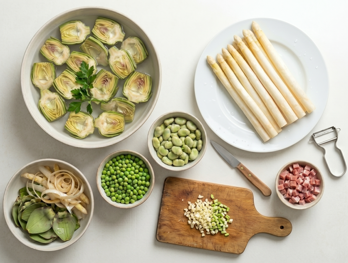 Menestra de verduras a la navarra, una receta de primavera con mucha huerta