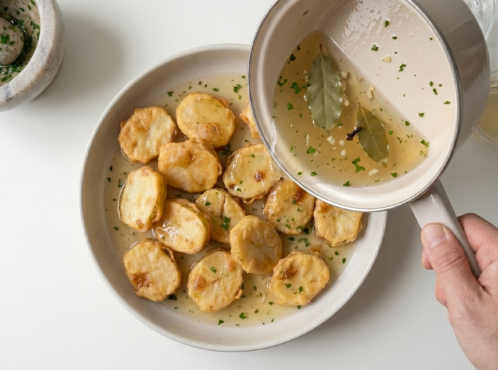 Patatas escabechadas extremeñas, una receta sencilla con sabor a cocina de siempre