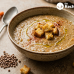 Puré de lentejas casero, cremoso y lleno de sabor