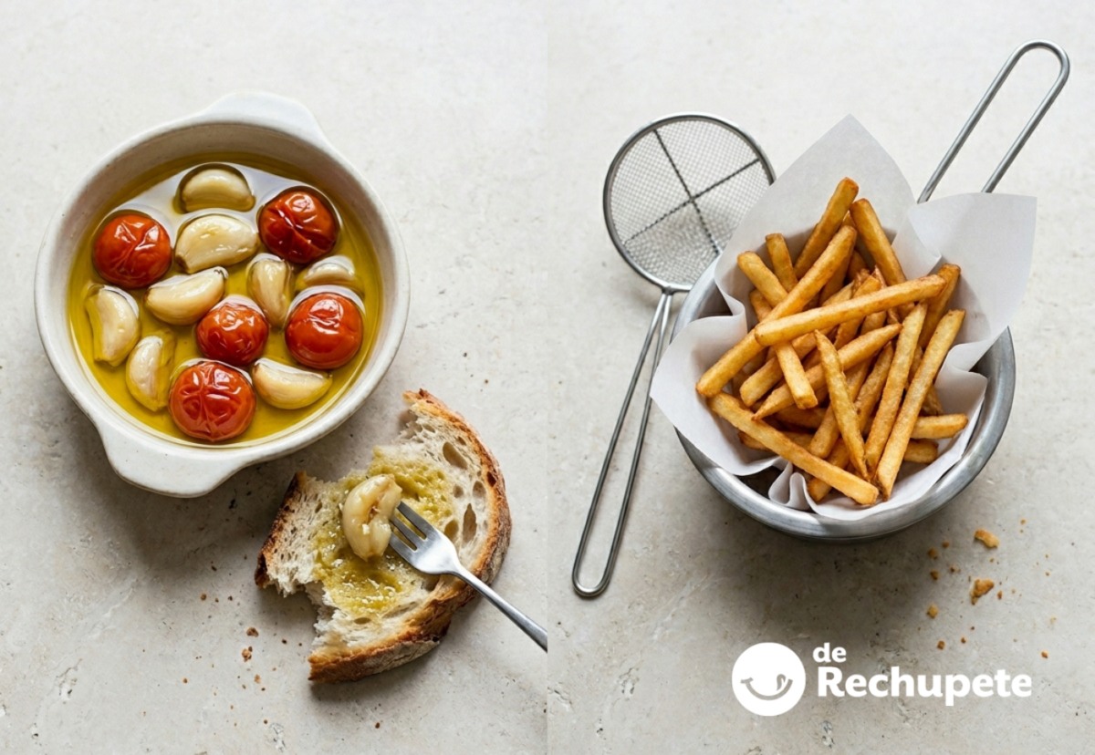Qué es confitar en cocina y en qué se diferencia de freír