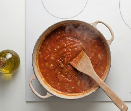 Relleno navarro frito con tomate y piquillos