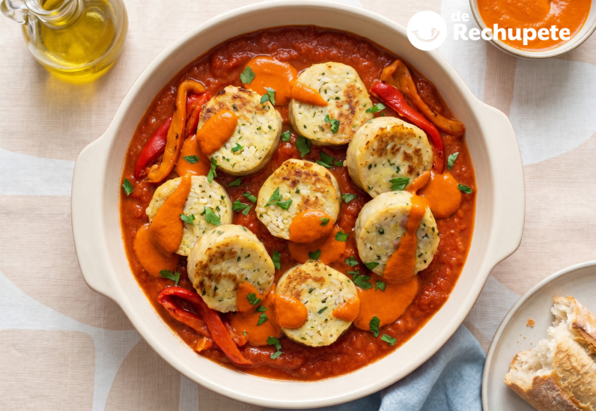 Relleno navarro frito con tomate y piquillos