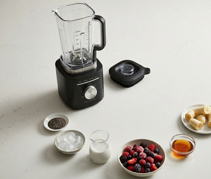Smoothie de coco y frutos rojos. Refrescante, cremoso y listo en 5 minutos