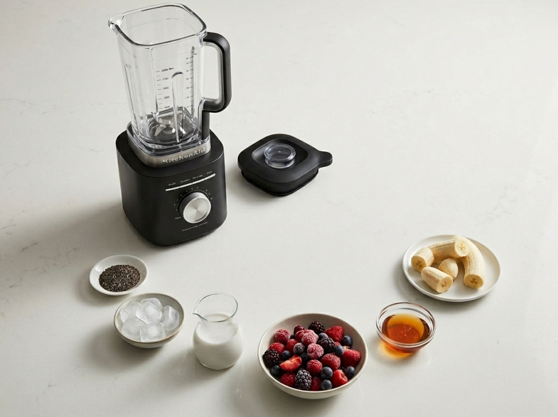 Smoothie de coco y frutos rojos. Refrescante, cremoso y listo en 5 minutos