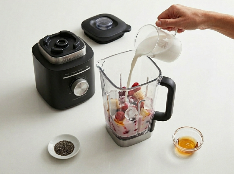 Smoothie de coco y frutos rojos. Refrescante, cremoso y listo en 5 minutos
