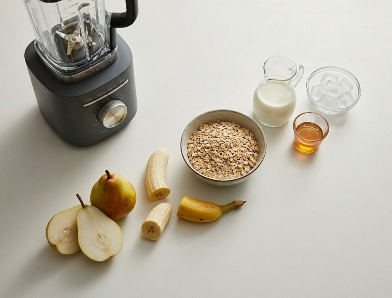 Smoothie de pera y avena. Receta fácil, saludable y perfecta para empezar el día con energía