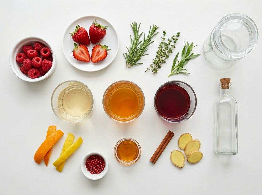 Vinagres especiales e infusionados: cómo preparar aliños caseros con frutas, hierbas y especias