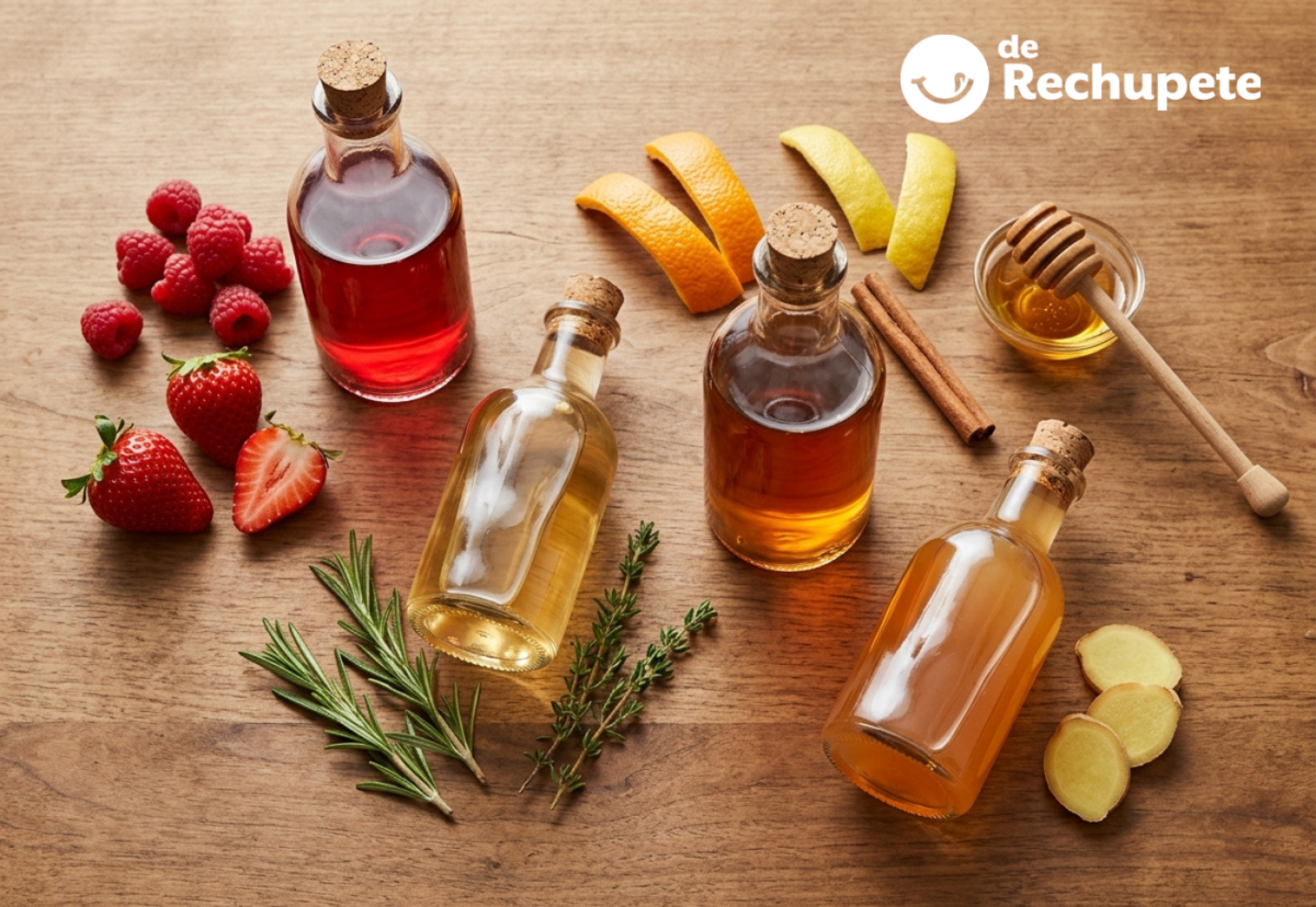 Vinagres especiales e infusionados: cómo preparar aliños caseros con frutas, hierbas y especias