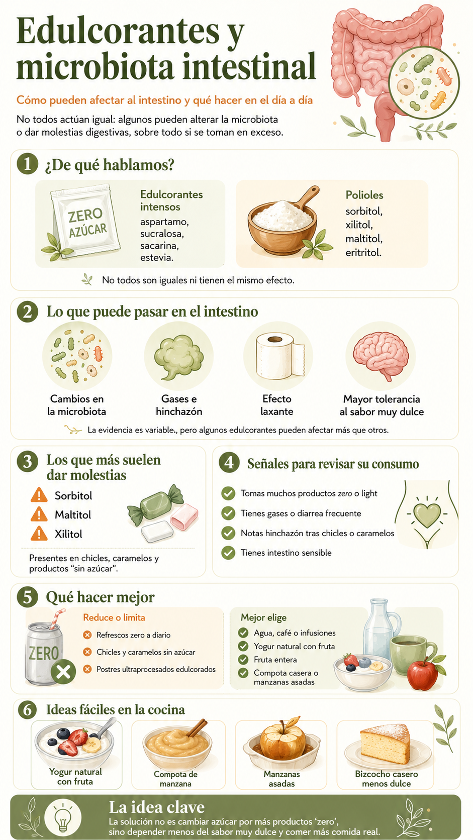 Edulcorantes y microbiota intestinal: cómo afectan al intestino y qué dice la ciencia