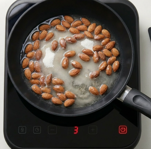 Almendras garrapiñadas caseras, crujientes y con su capa de azúcar