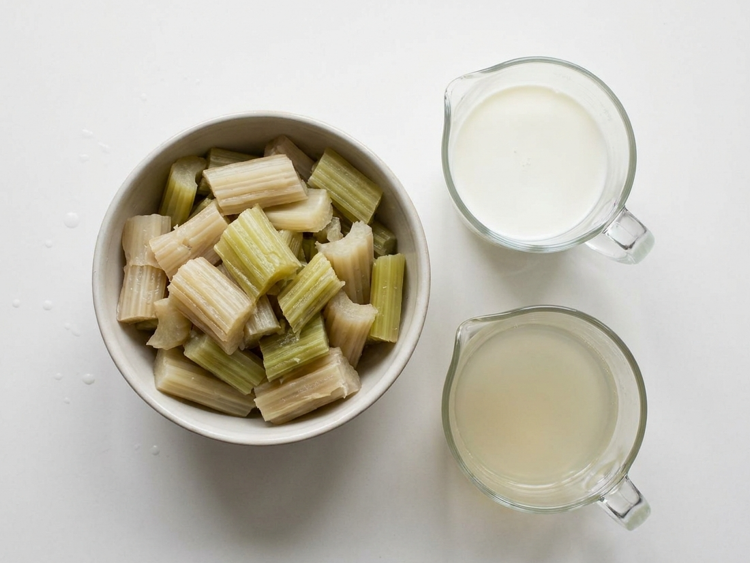 Cardo en salsa de almendras a la riojana, receta de invierno con salsa cremosa