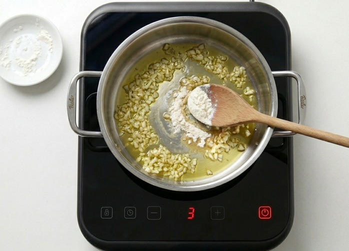 Cardo en salsa de almendras a la riojana, receta de invierno con salsa cremosa