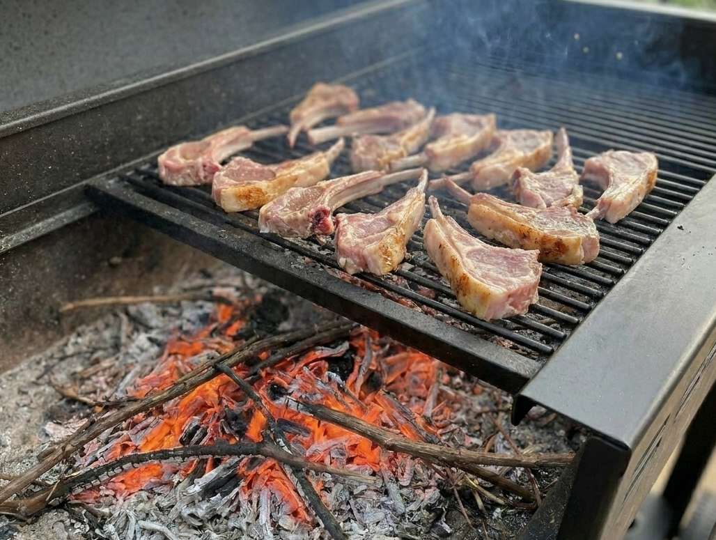Chuletillas al sarmiento, la brasa más riojana para disfrutar el cordero